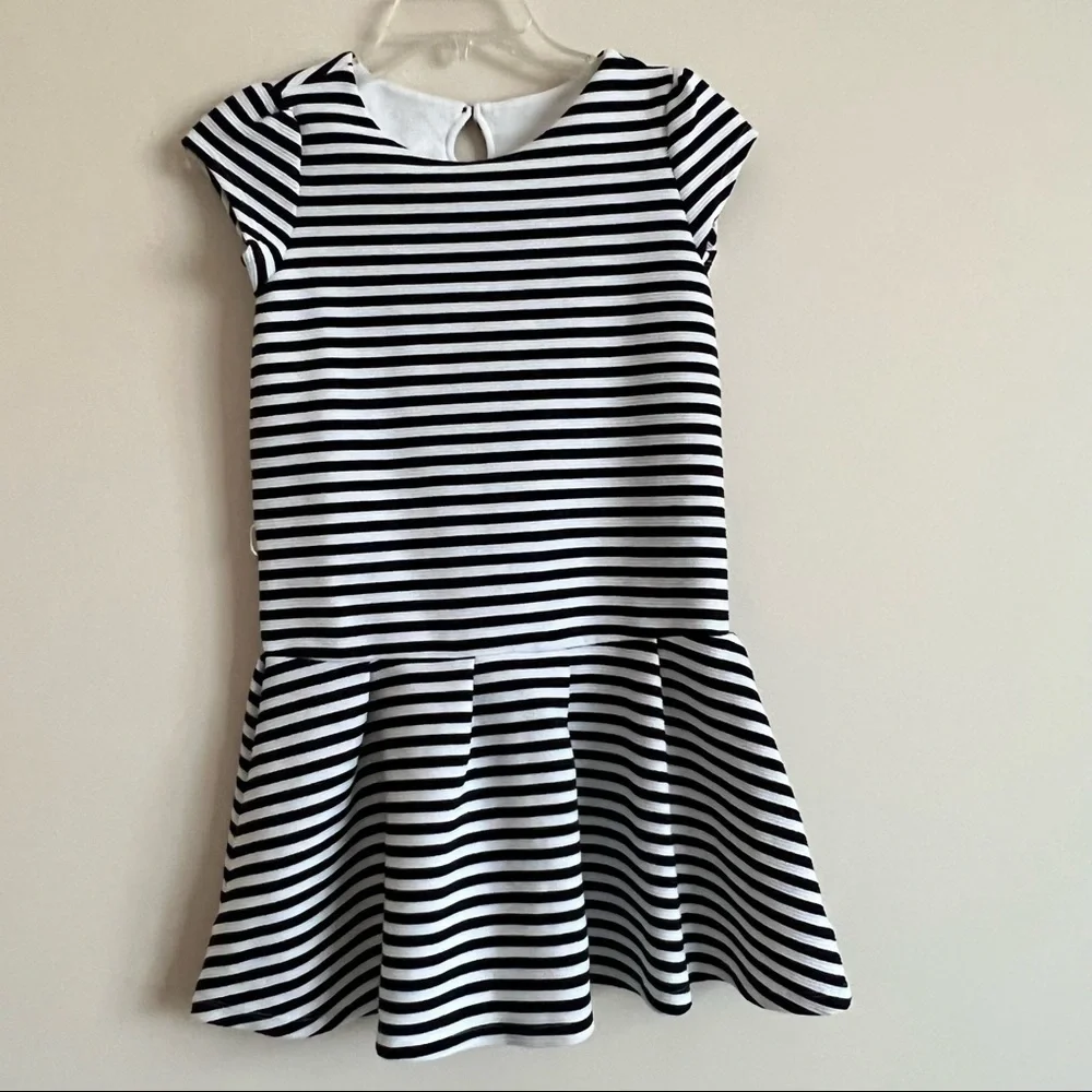 ! Gymboree kids girls striped navy & white dress size 10